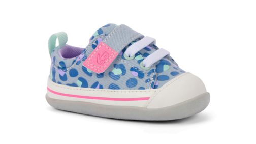 Stevie Mini Sky Blue/Leopard