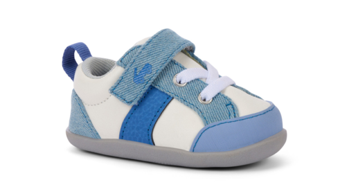 Connor Mini White/Washed Denim