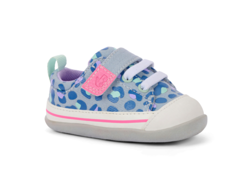 Stevie Mini Sky Blue/Leopard