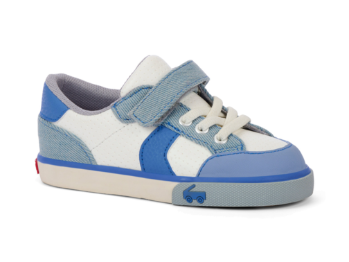 Connor White/Washed Denim