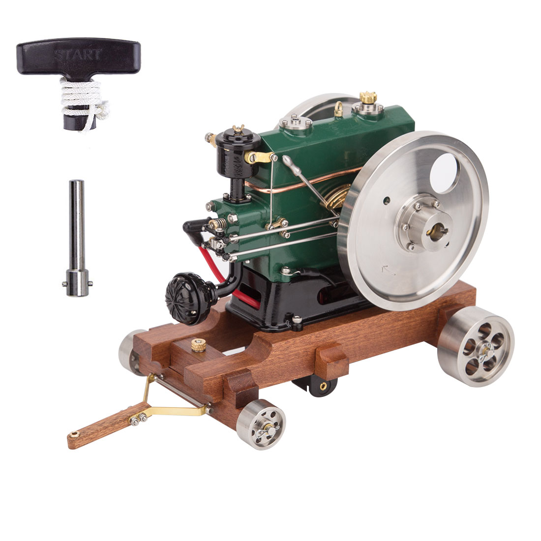 RETROL 1/8 Scale 3.6CC Mini Vintage Single Cylinder 4-Stroke  Working Gasoline Engine Model - Metal Diesel Engine that Works