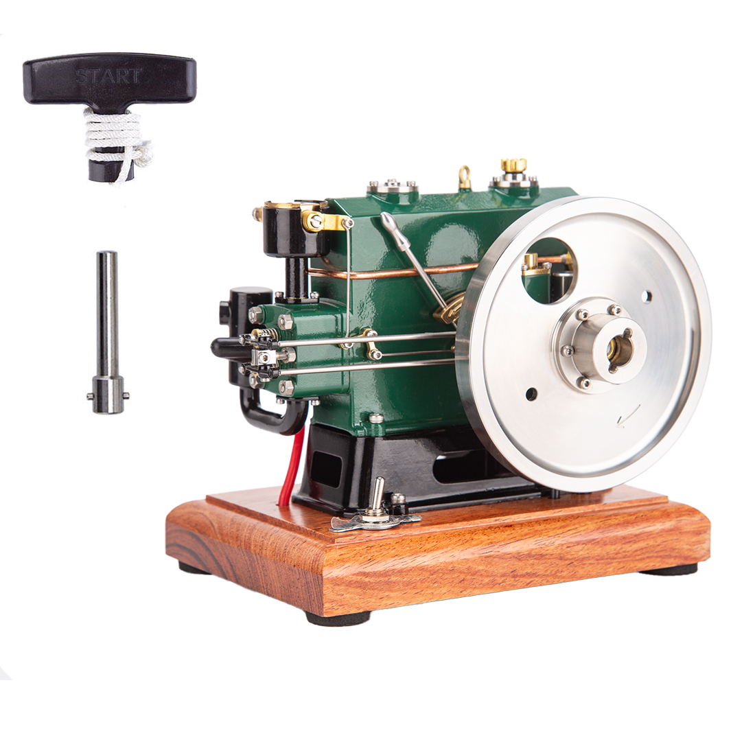 RETROL 1/8 Scale 3.6CC Mini Vintage Single Cylinder 4-Stroke  Working Gasoline Engine Model - Metal Diesel Engine that Works