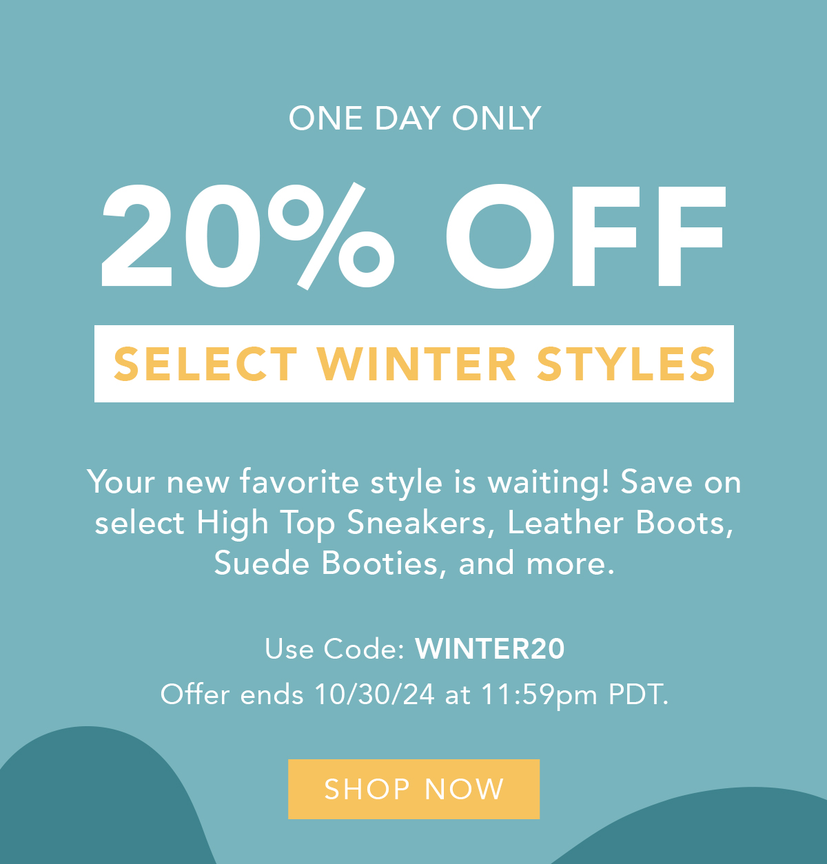 20% Off Select Winter Styles