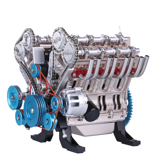 V8 Engine Model Kit that Works - Build Your Own V8 Engine - TECHING 1: 3 Full Metal V8 Car Engine Model Kit