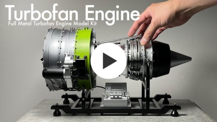 Turbofan Engine Model Kit that Works - Build Your Own Turbofan Engine - TECHING 1/10 Full Metal Dual-Spool Turbofan Engine Aircraft Jet Engine Model