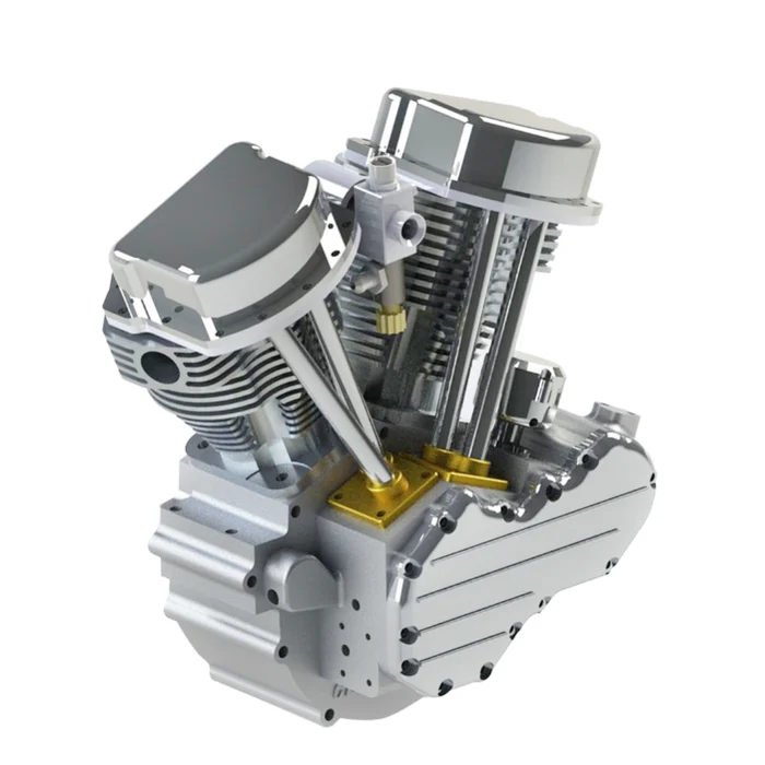 CISON FG-VT9 9cc V2 Engine V-Twin Dual Cylinder 4-Stroke Air-Cooled Gasoline Engine Motorcycle RC Engine Model