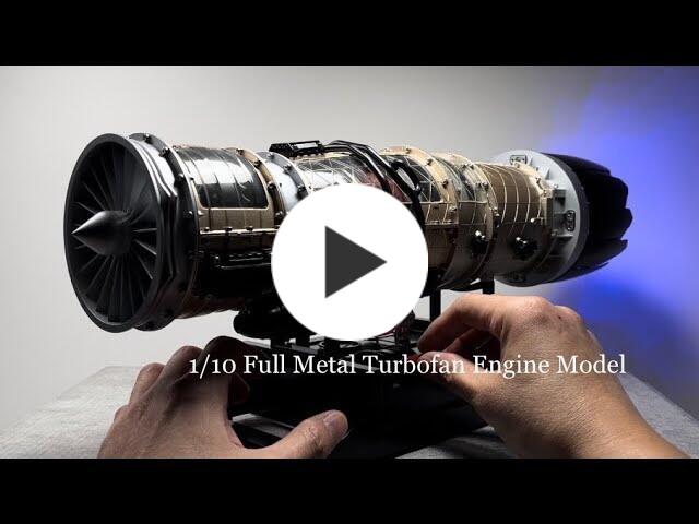 Turbofan Engine Model Kit that Works - Build Your Own Turbofan Engine - TECHING 1/10 Full Metal Electric Turbojet Engine Small Bypass Ratio Twin Rotor Aircraft Model DM135