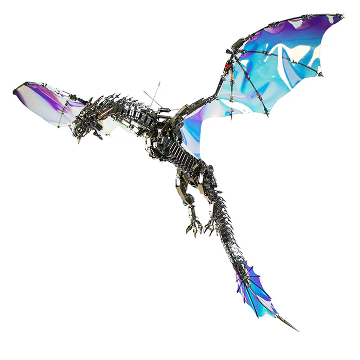 3D Metal Bloodthirsty Aurora Dragon Assembly Model Kit