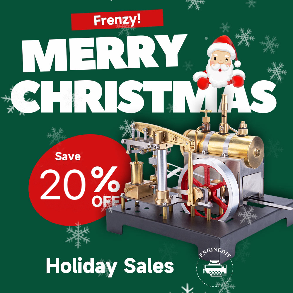 RETROL Full Metal Beam Engine Steam Engine Model Kit with Horizontal Boiler with Centrifugal Regulator Flyball