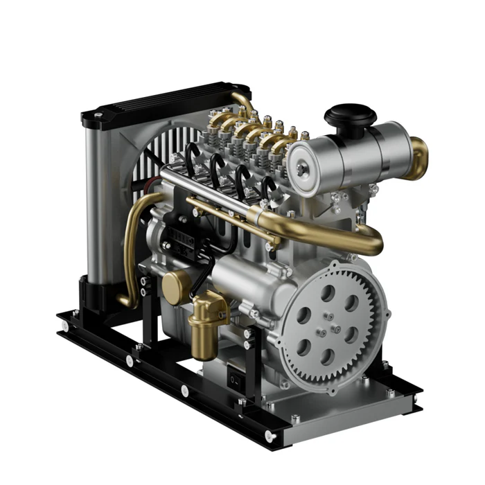 L4 Diesel Engine Model Kit that Works - Build Your Own Diesel Engine - TECHING 1: 10 Full Metal Mini L4 4 Cylinder Engine OHV Inline 4 Cylinder Engine Model Kit