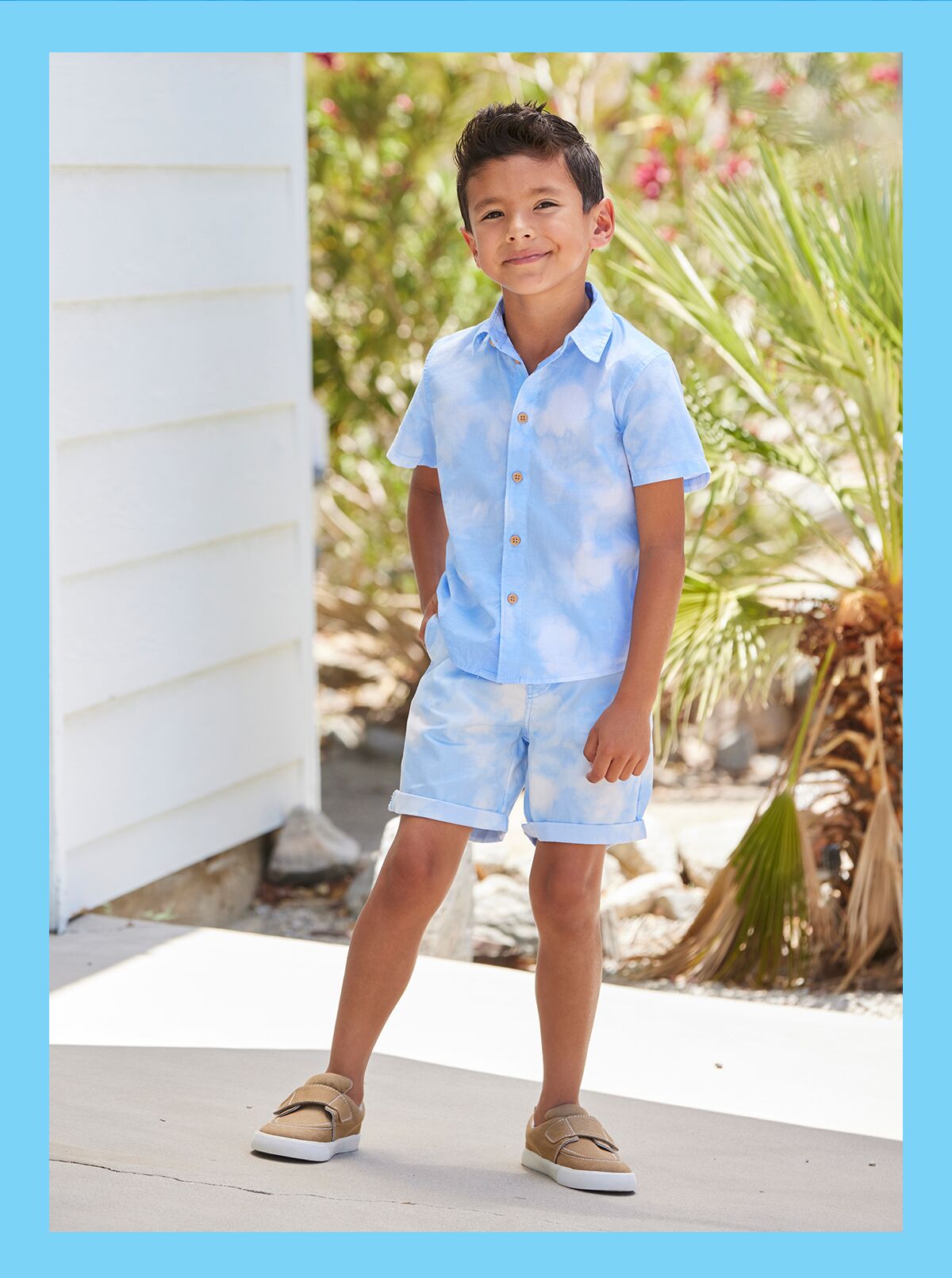 Boy wearing Wyatt sneakers
