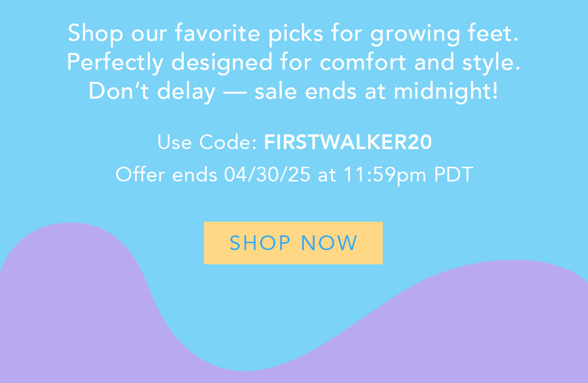 Use Code FIRSTWALKER20 for 20% Off