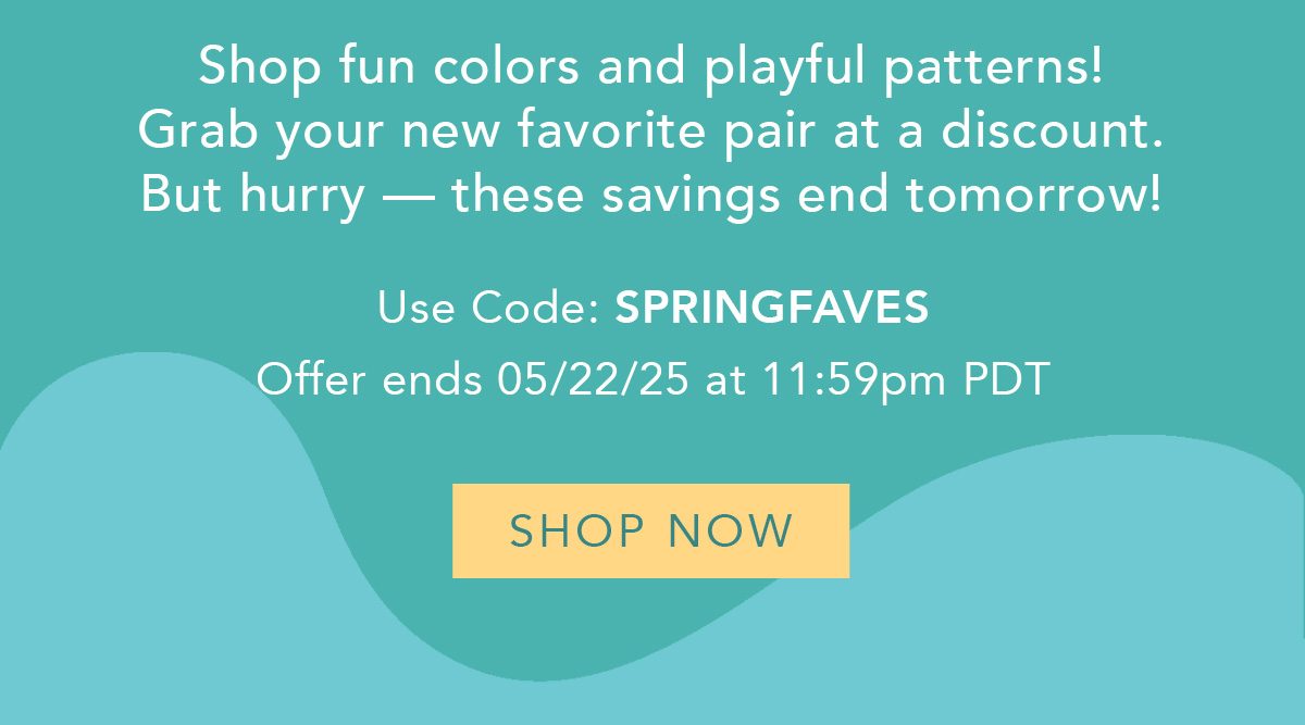 Use code SPRINGFAVES for 20% off