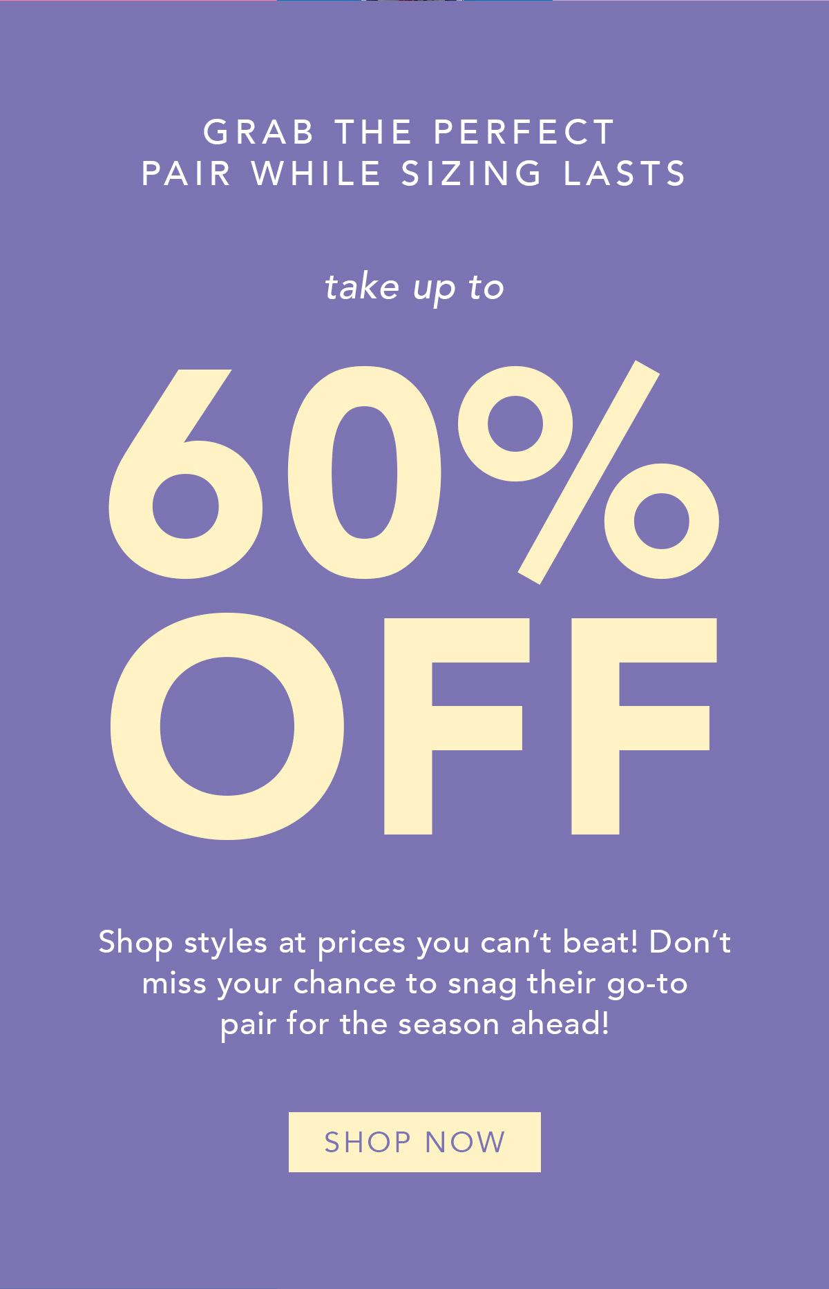 Take Up To 60% Off