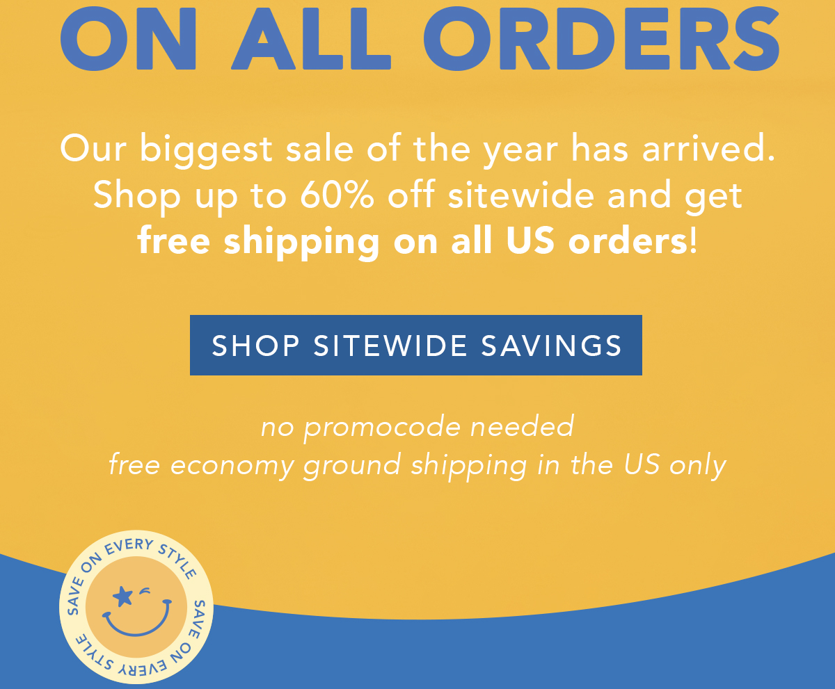 Up to 60% Off and Free Shipping!