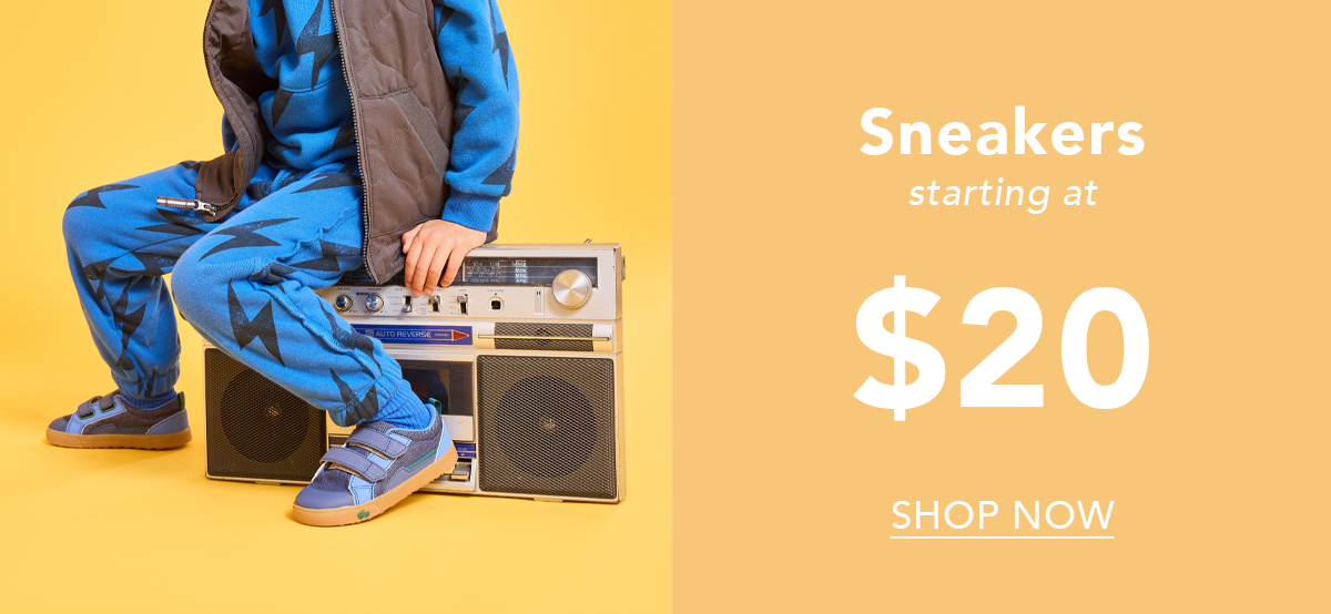 Sneakers starting at $20