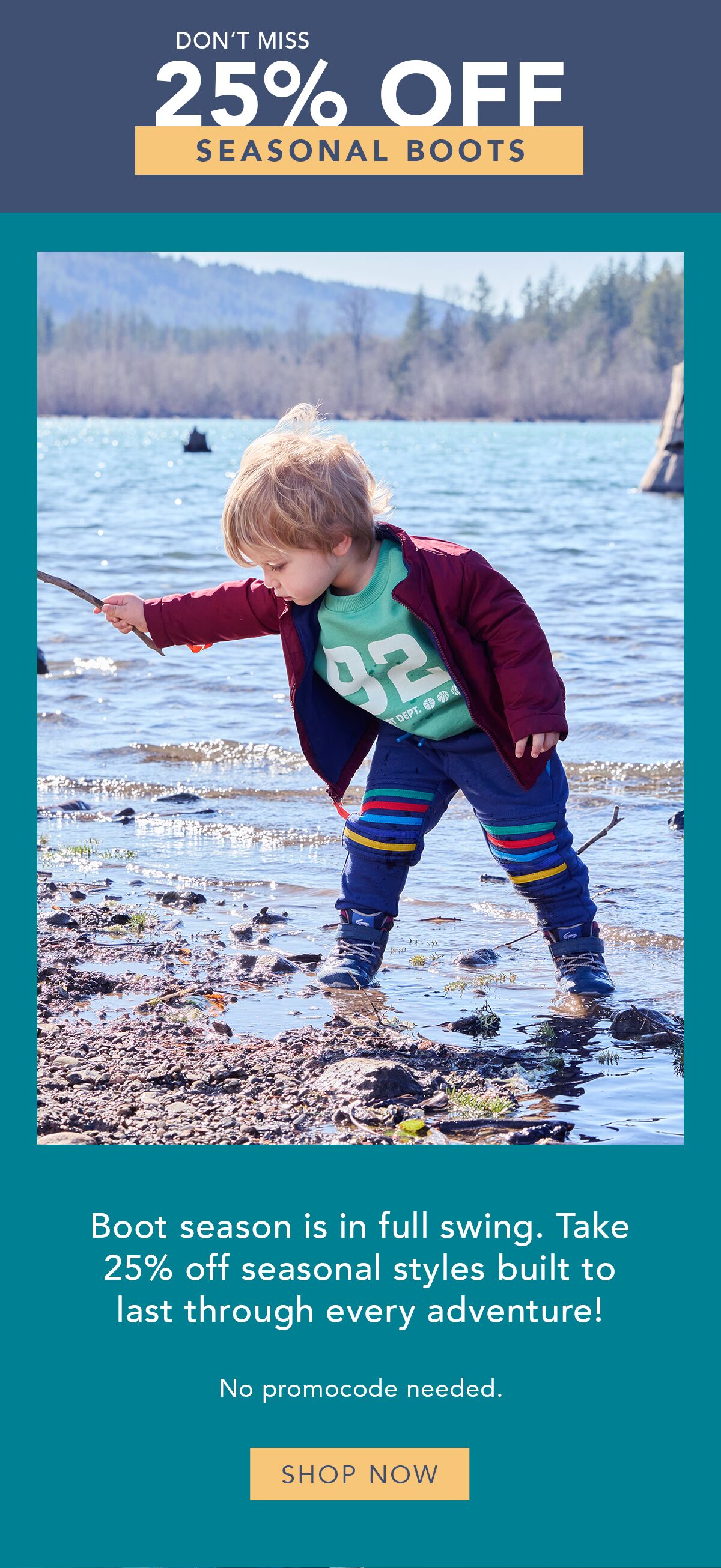 25% Off All Seasonal Boots