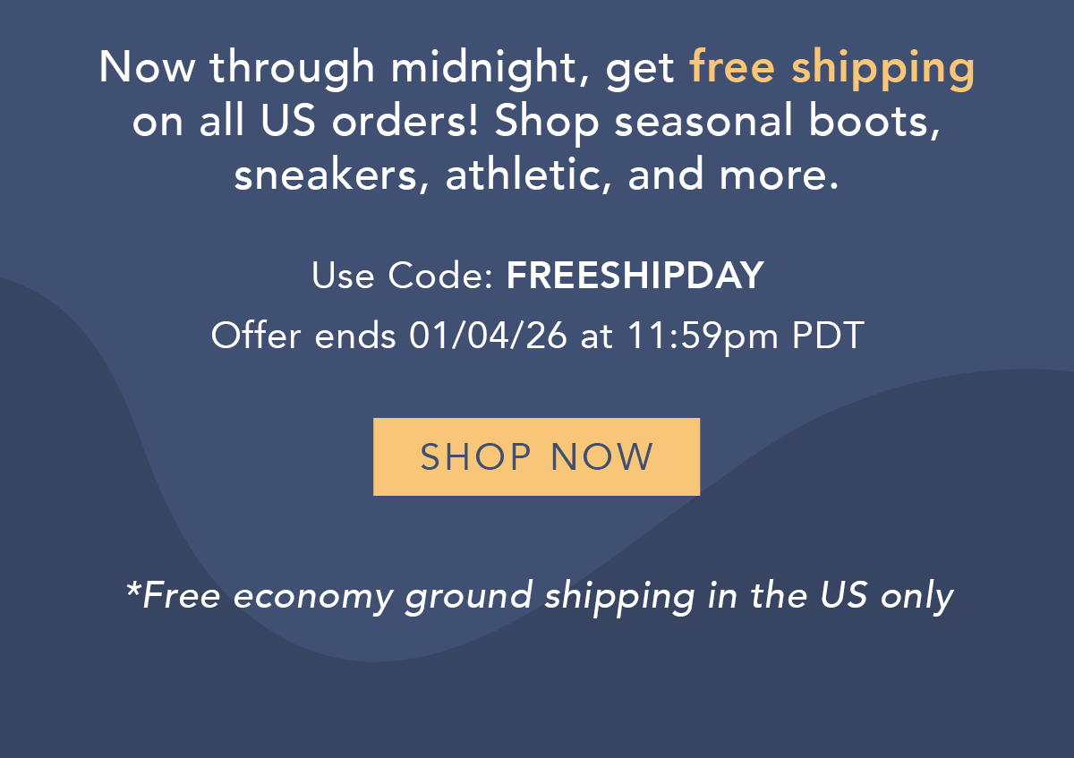 Free shipping only until midnight