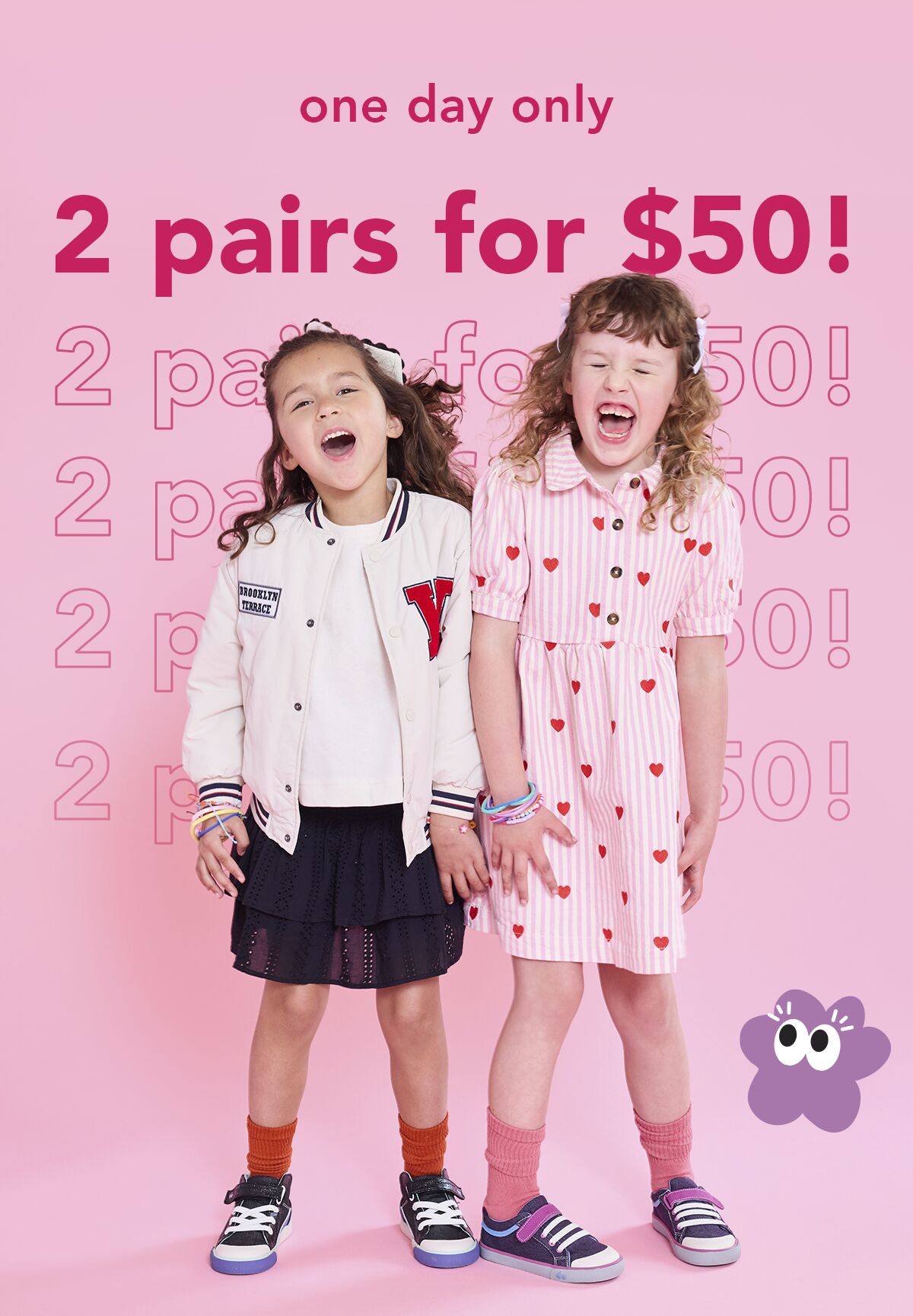 2 Pairs for $50