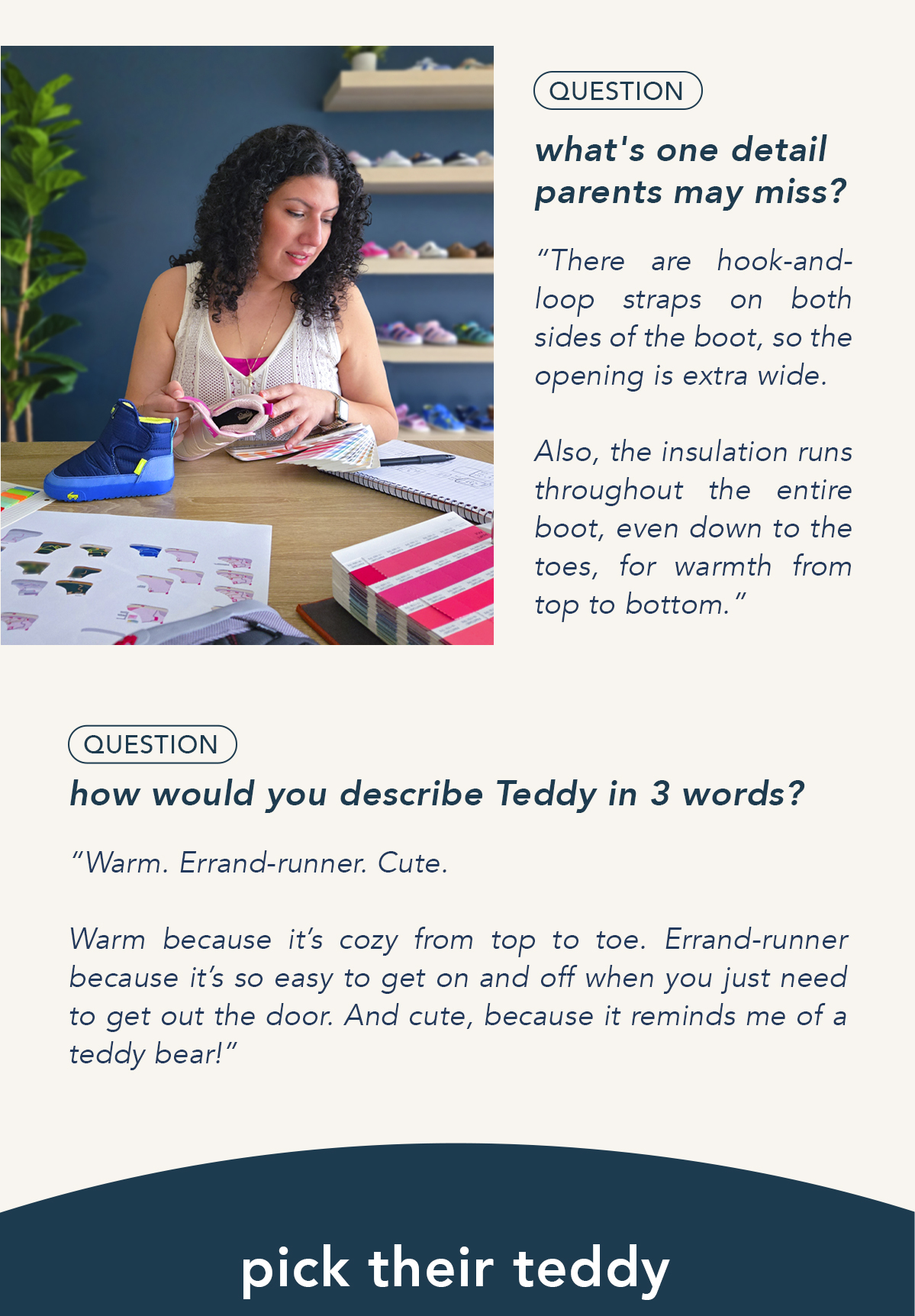 Warm, errand-runner, cute!