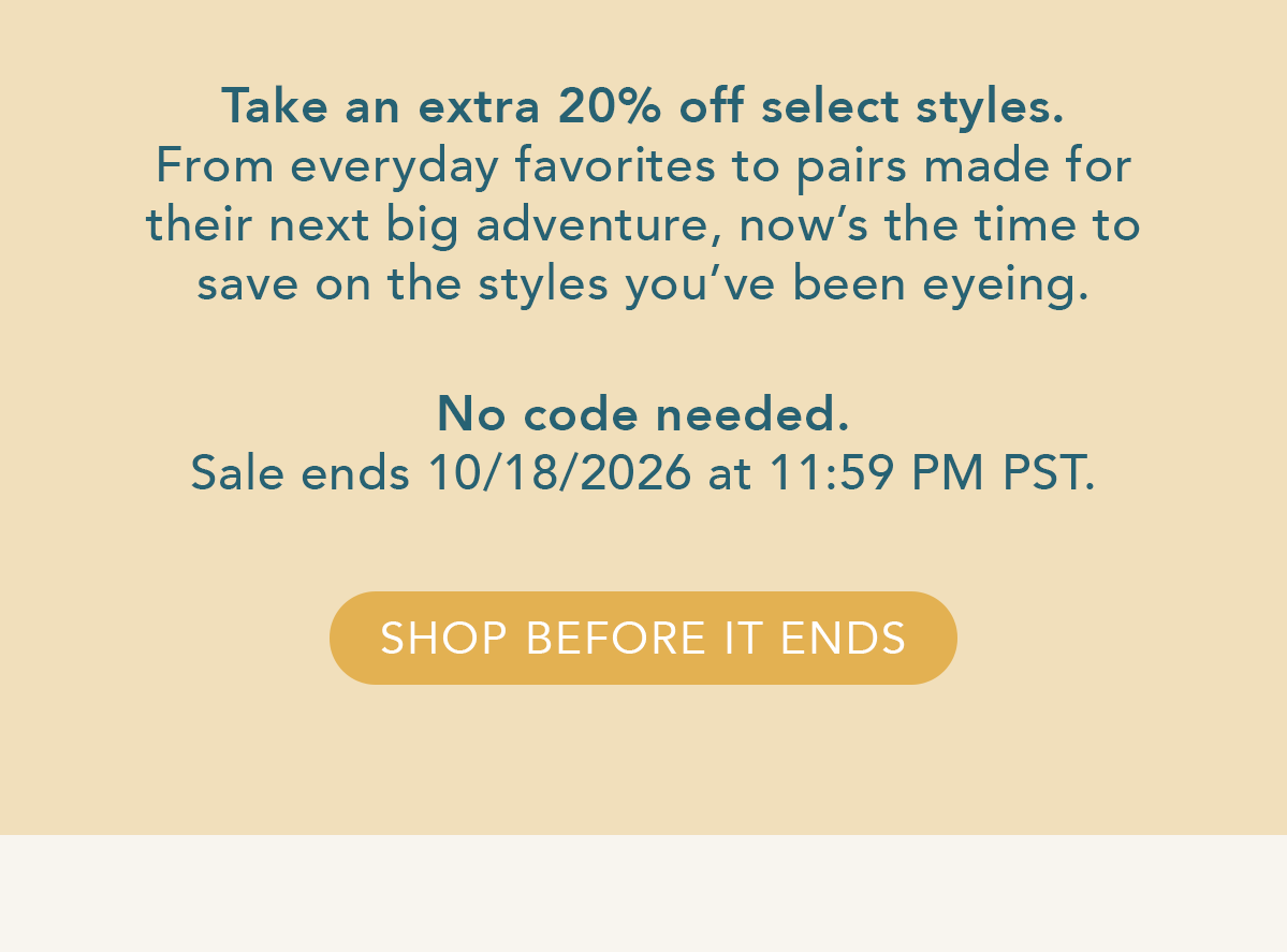 Extra 20% Off - No Code Needed