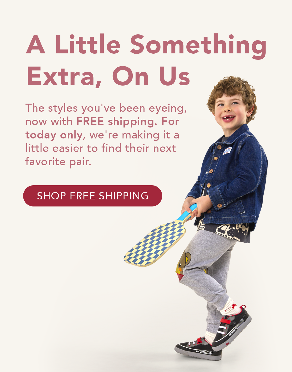 Free shipping today only